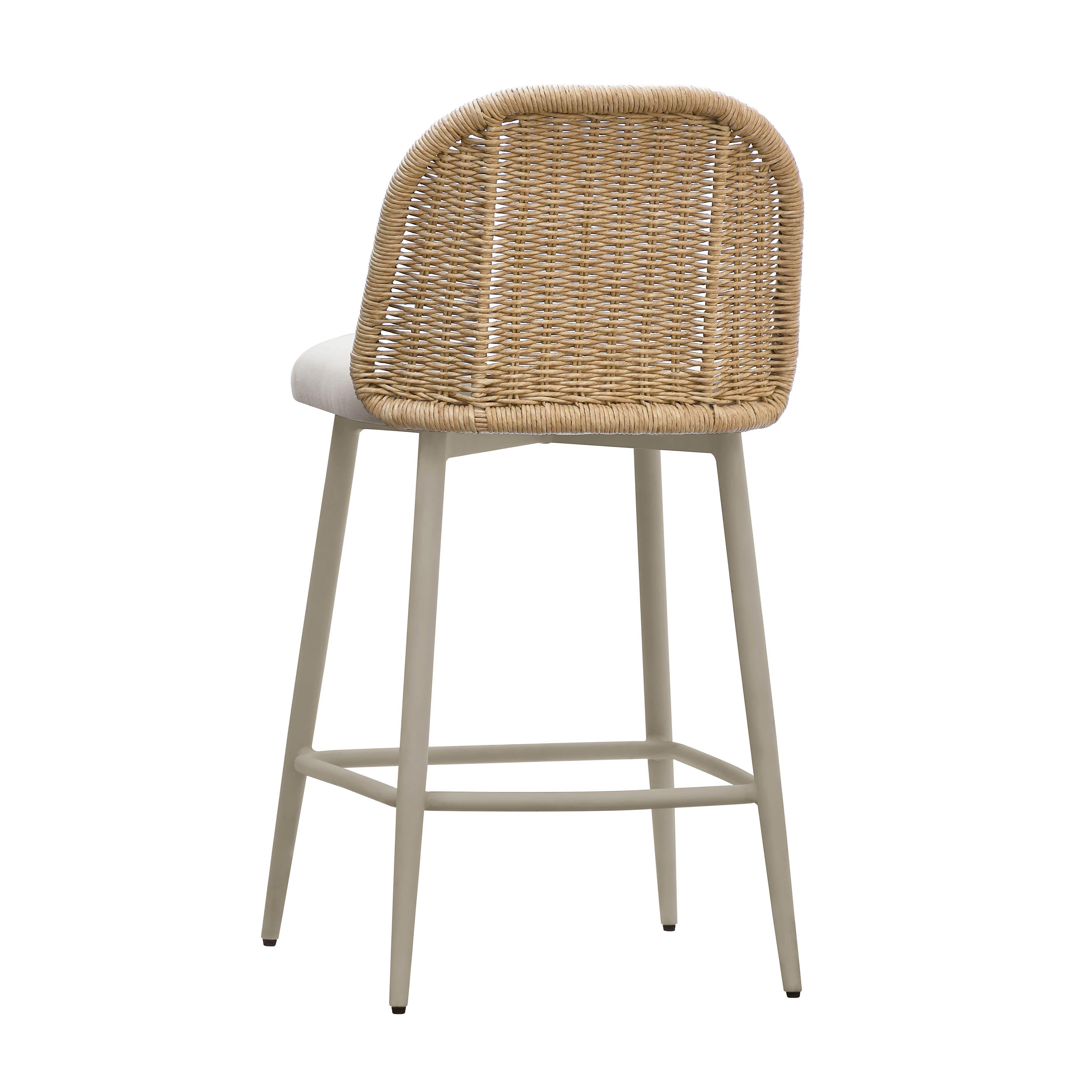 Alexa Performance Fabric Outdoor Stool | TOV Furniture