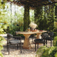 Annika Textured Contract-Grade Fabric Outdoor Dining Arm Chair - Black - Image 2
