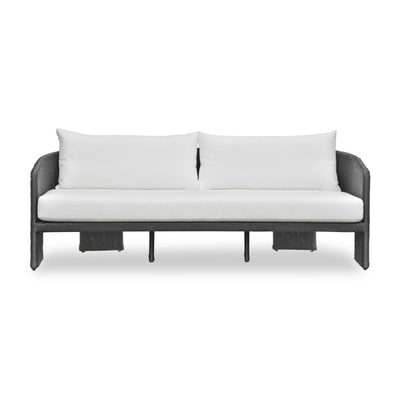 Alexa 80" Rattan Performance Fabric Outdoor Sofa - Image 1