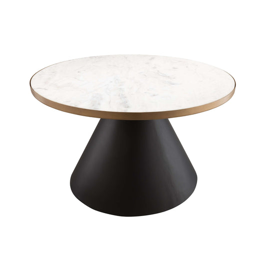 Richard 27" Marble Round Coffee Table - Image 1