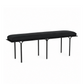 Bryn 59" Black Linen Bench - Image 1