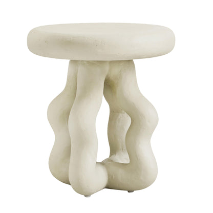 Maddie Cream Textured Side Table - Default Title - Image 2