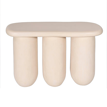 Rahul 49" Textured Console Table - Cream - Image 1