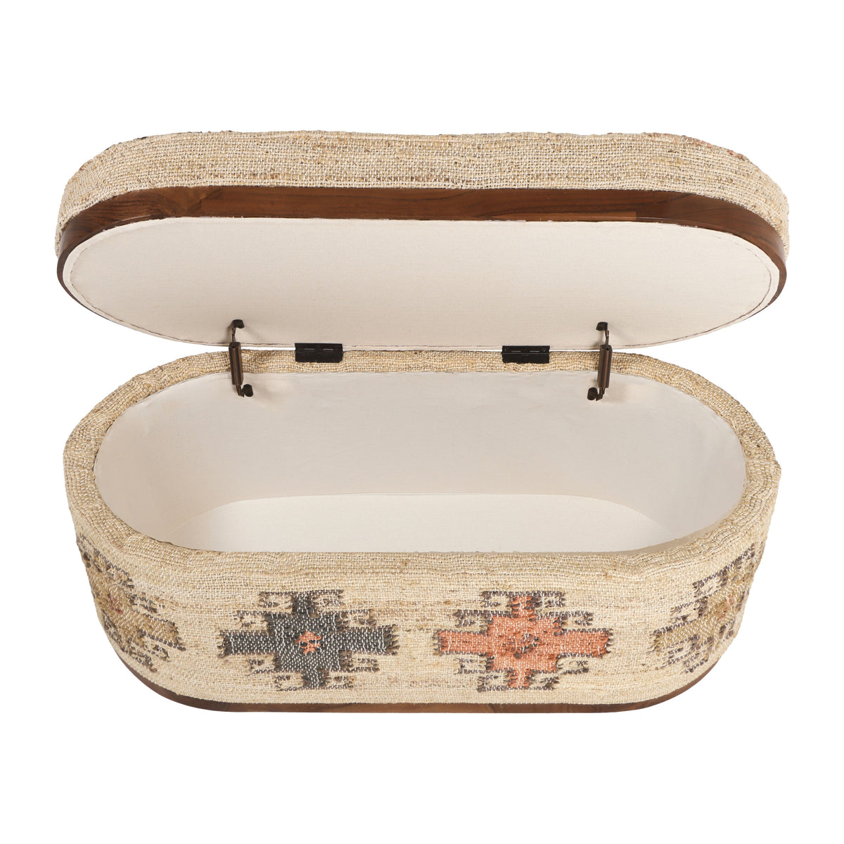 Olivier 41" Oval Storage Ottoman - Multi - Image 7