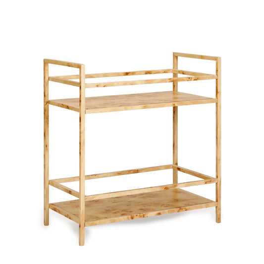 Destin Natural Burl Contract-Grade Bar Cart - Image 1