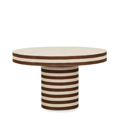 Lyra 30" Natural Striped Cotton Jute Contract-Grade Coffee Table - Default Title - Image 2