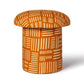Lucy Rust Orange Tribal Print Mushroom Accent Stool - Image 2