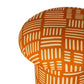 Lucy Rust Orange Tribal Print Mushroom Accent Stool - Image 3