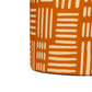 Lucy Rust Orange Tribal Print Mushroom Accent Stool - Image 4