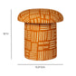 Lucy Rust Orange Tribal Print Mushroom Accent Stool - Image 5