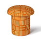 Lucy Rust Orange Tribal Print Mushroom Accent Stool - Image 1