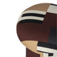 Lucy Mud Brown Abstract Print Mushroom Accent Stool - Image 3