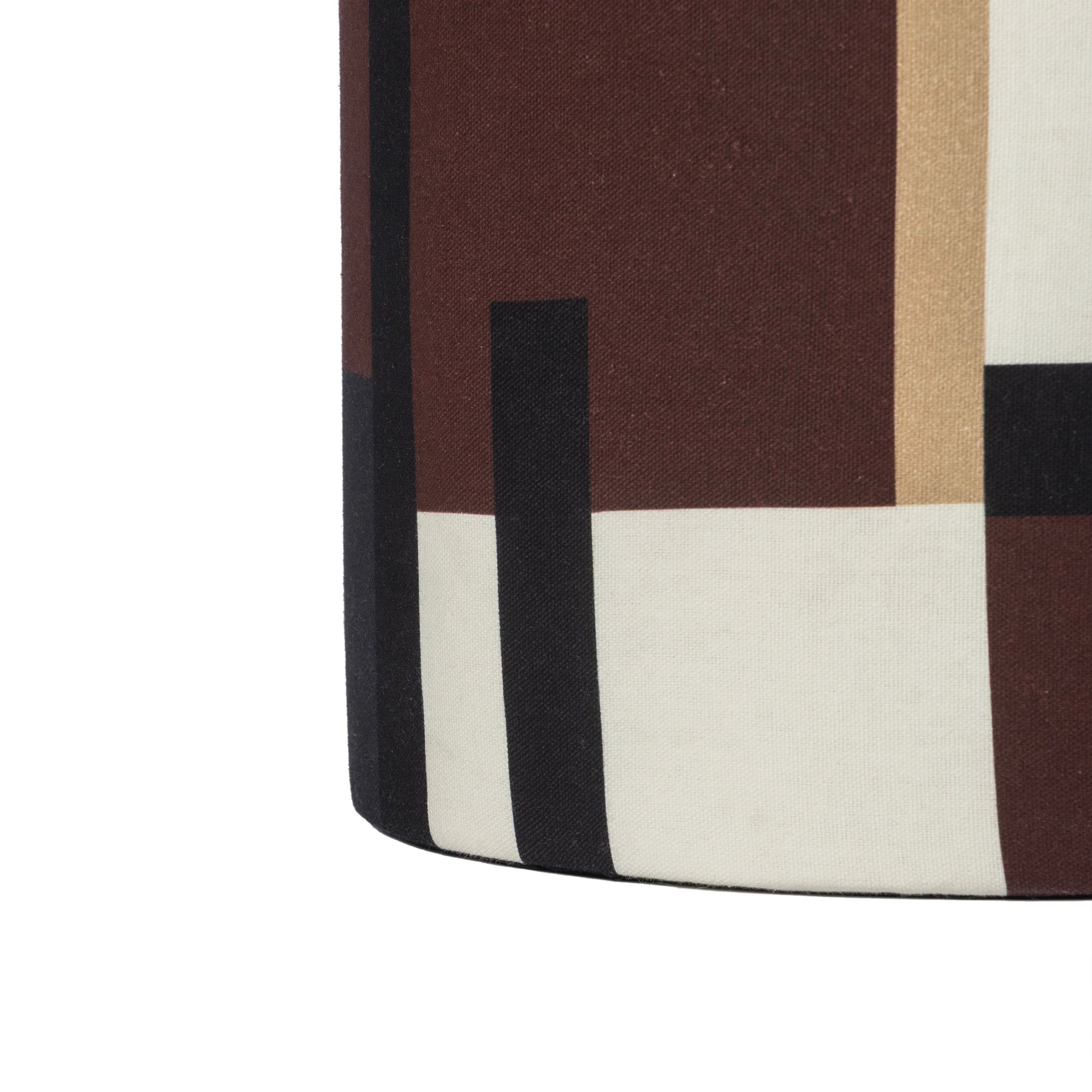 Lucy Mud Brown Abstract Print Mushroom Accent Stool - Image 4