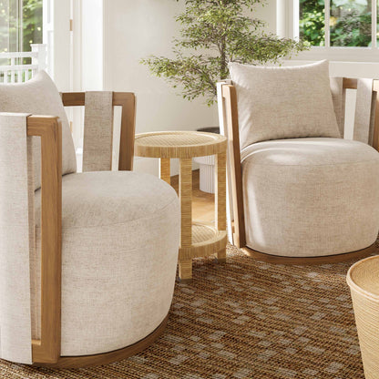 Amara Natural Rattan Side Table - Default Title - Image 1