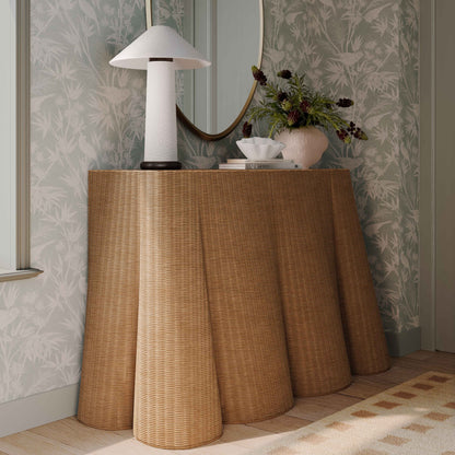 Egan 55" Natural Rattan Console Table - Default Title - Image 1