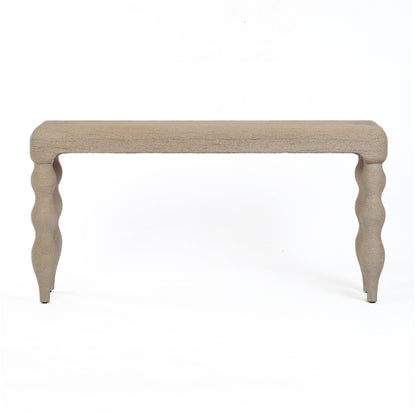 Vicky 68" Natural Woven Seagrass Console Table - Default Title - Image 2