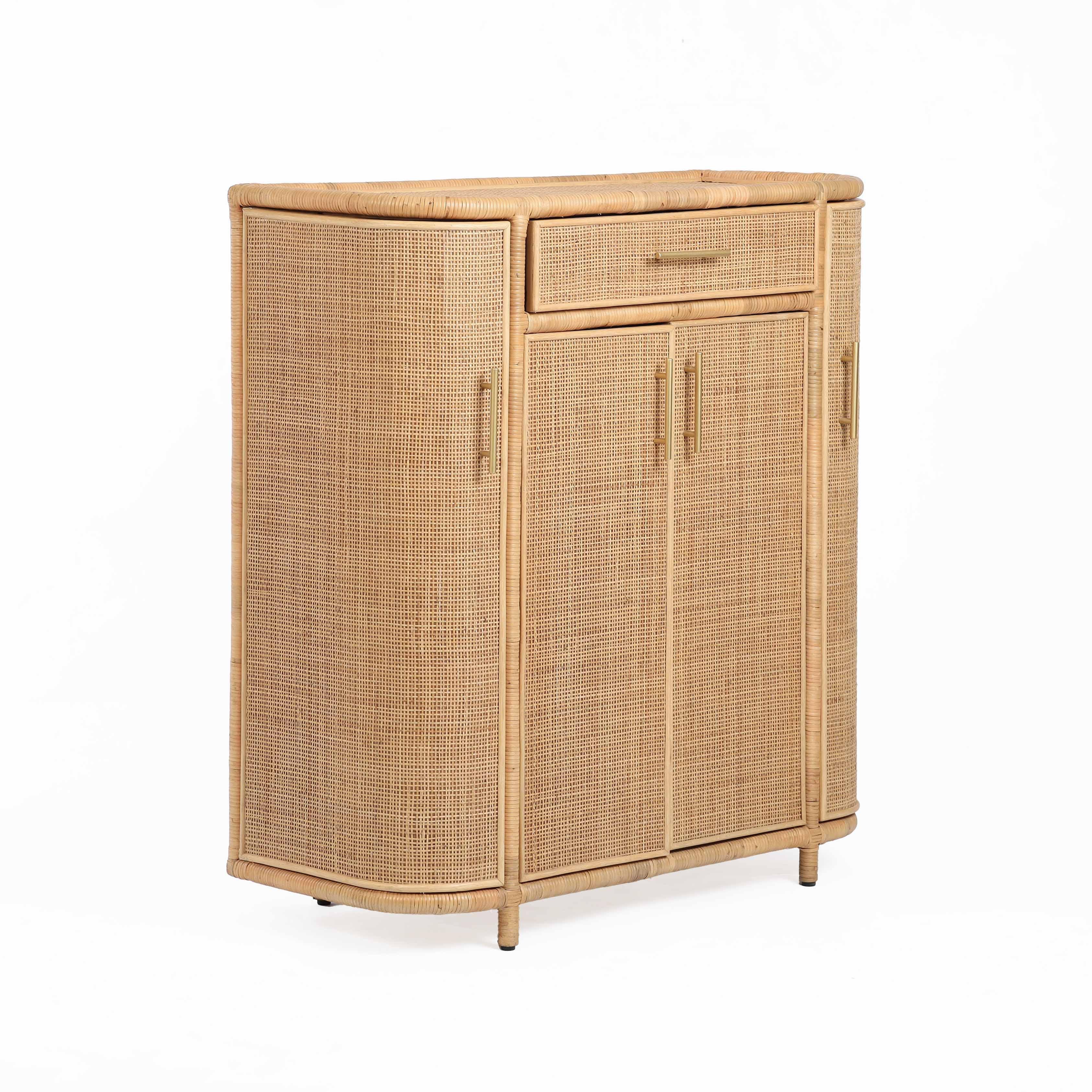 Tarot Natural Rattan Bar Cabinet | TOV Furniture