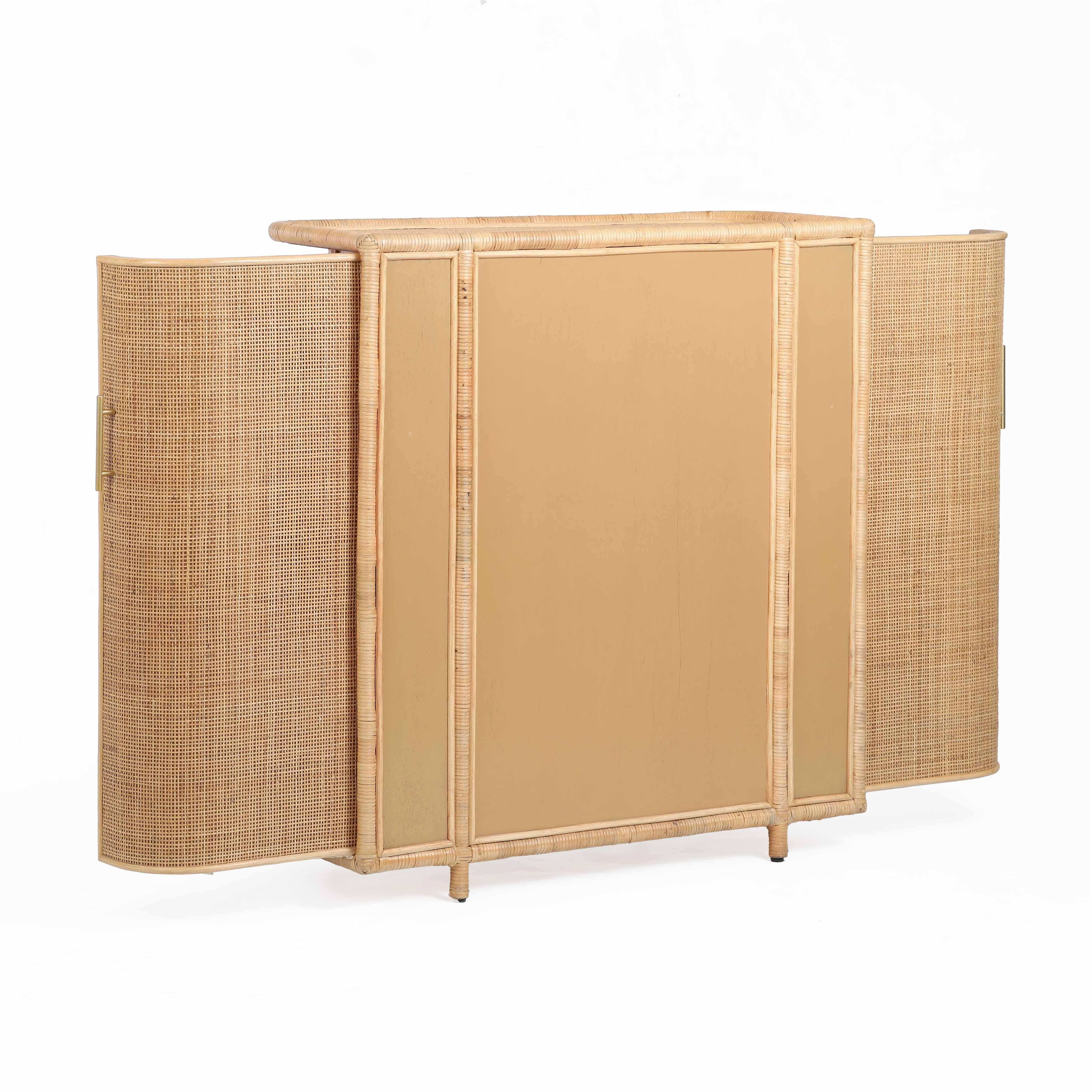 Tarot Natural Rattan Bar Cabinet | TOV Furniture