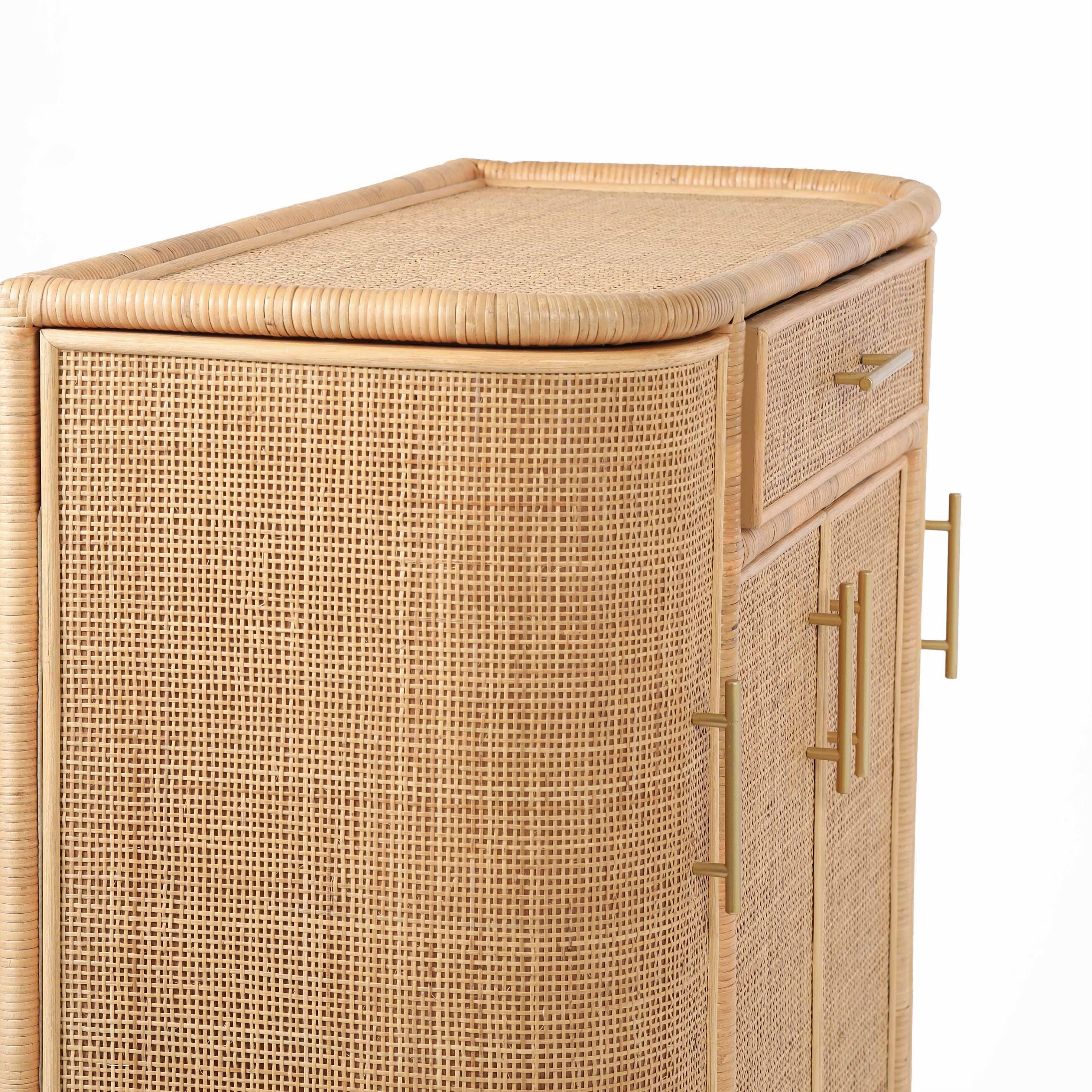 Tarot Natural Rattan Bar Cabinet | TOV Furniture