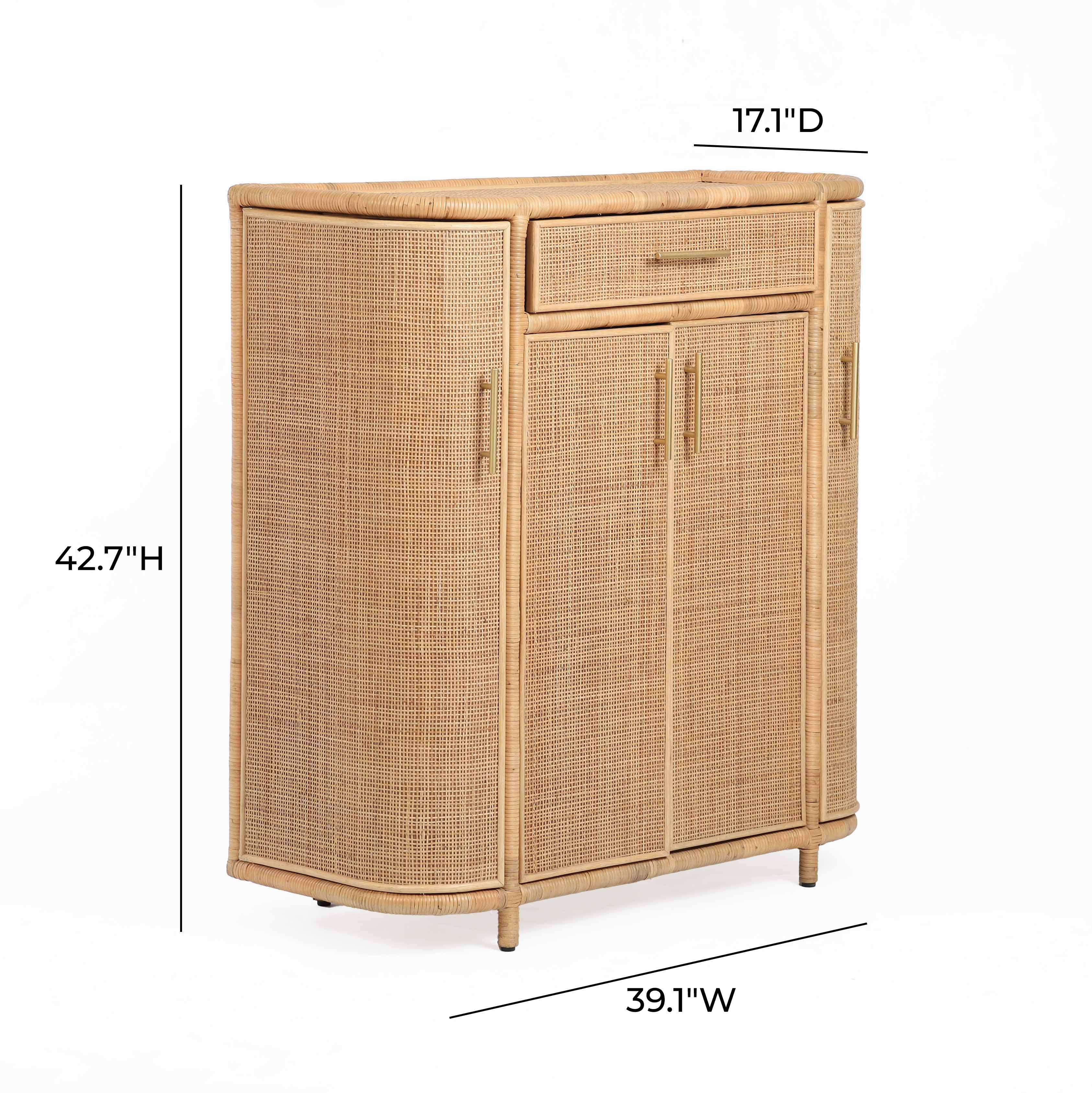 Tarot Natural Rattan Bar Cabinet | TOV Furniture
