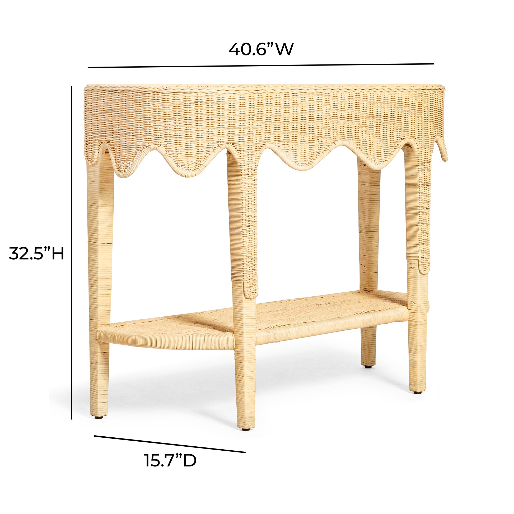 Sally 41" Natural Rattan Console Table - Image 7