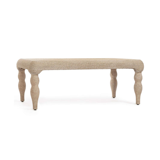 Vicky 49" Natural Woven Seagrass Rectangular Coffee Table - Image 1