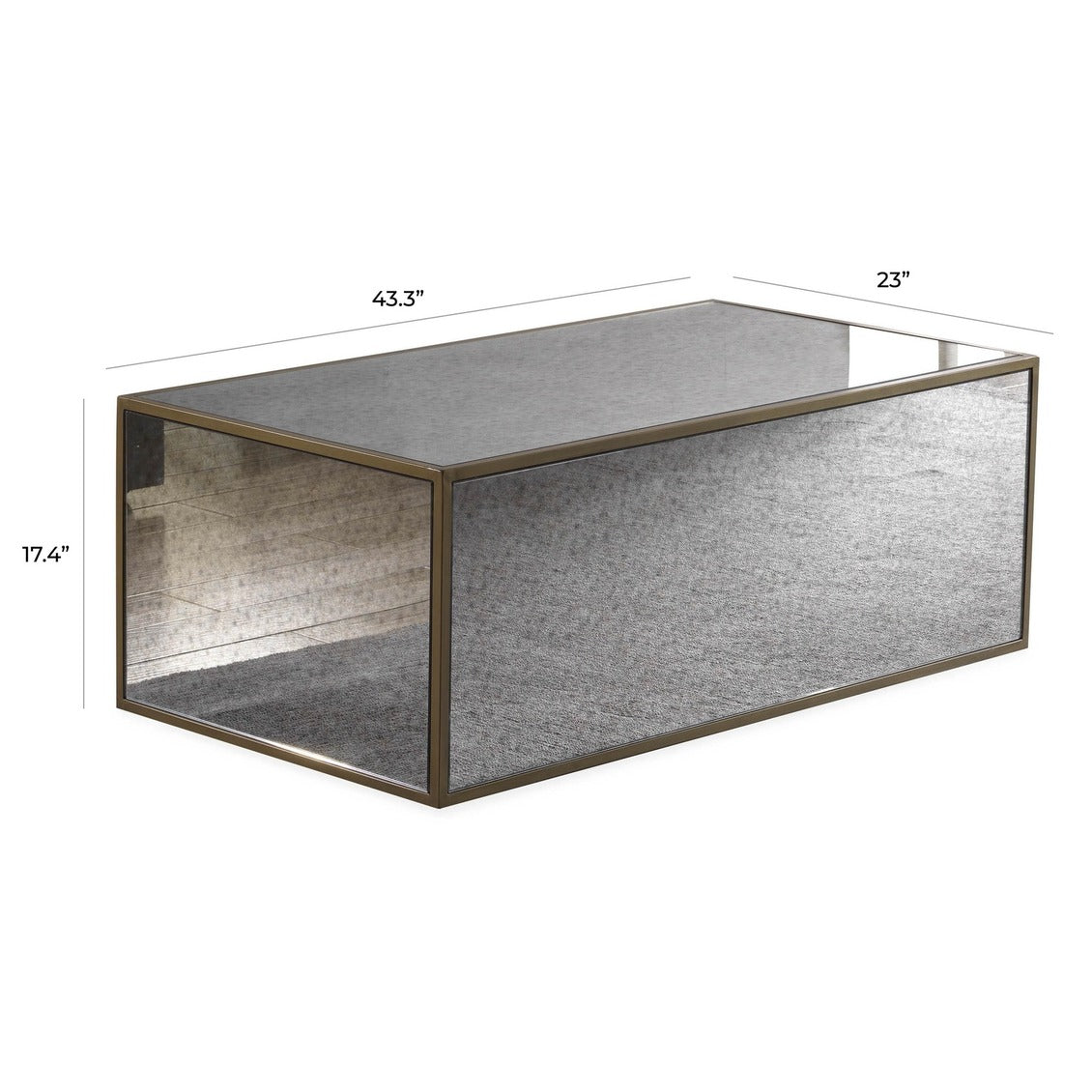 Lana Mirrored Coffee Table (43"-48")