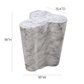 Slab Concrete Indoor/Outdoor Side Table (18"-22") - White Marble / Short - Image 7