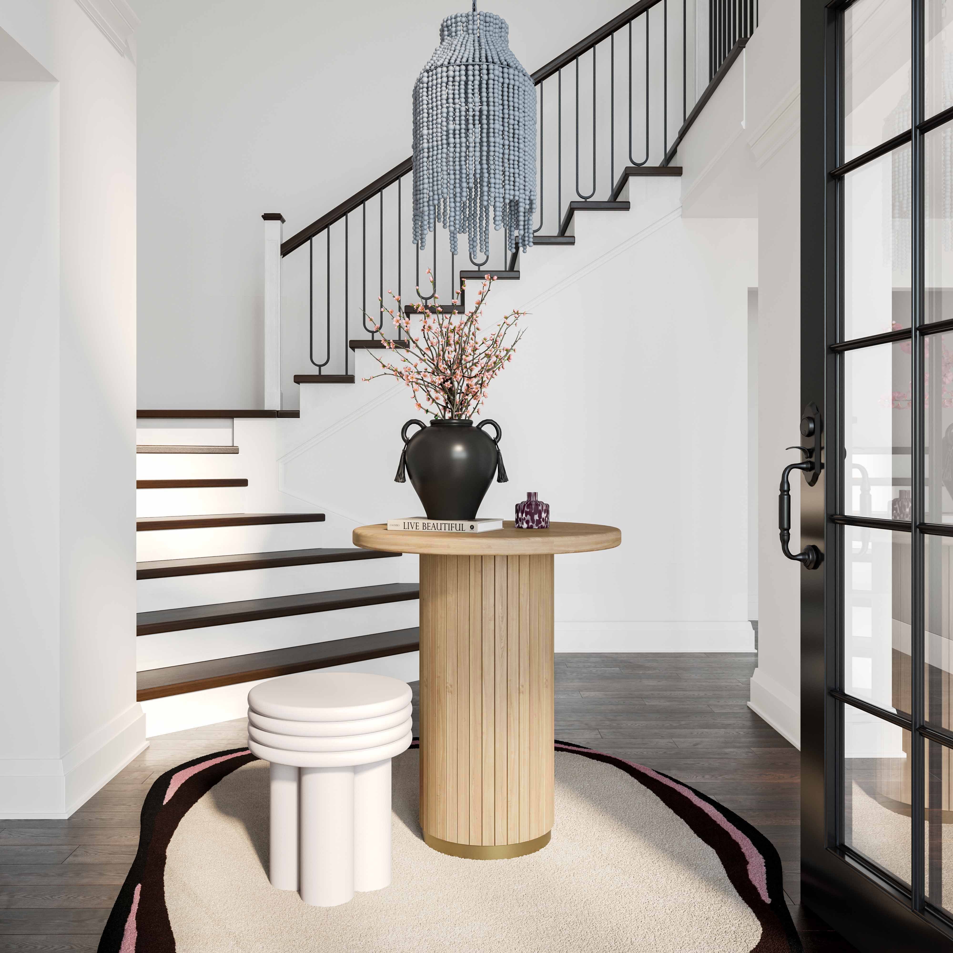 Chelsea Oak Wood Entry Table – TOV Furniture