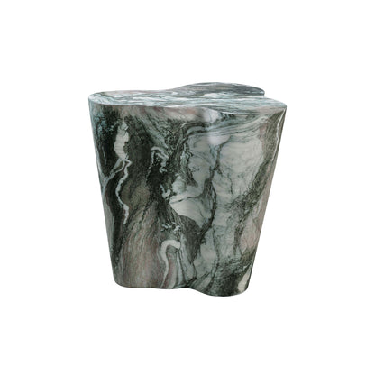 Slab Concrete Indoor/Outdoor Side Table (18"-22") - Grey Marble / Short - Image 1