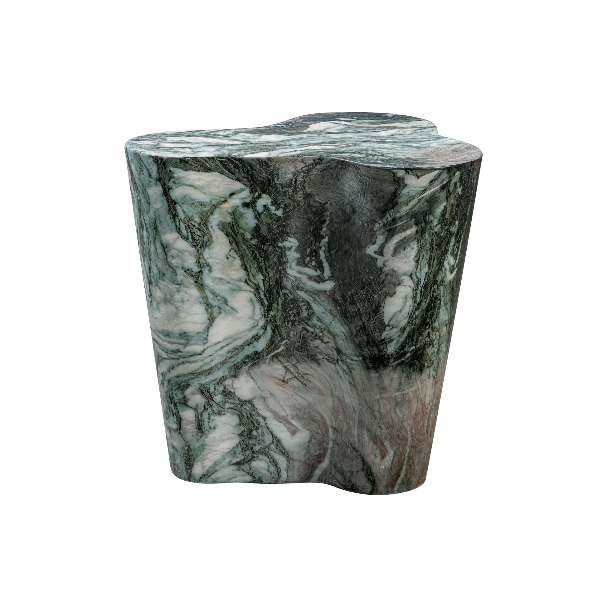 Slab Concrete Indoor/Outdoor Side Table (18"-22") - Grey Marble / Short - Image 2