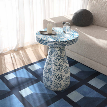 Halio Shell Side Table - Blue - Image 1