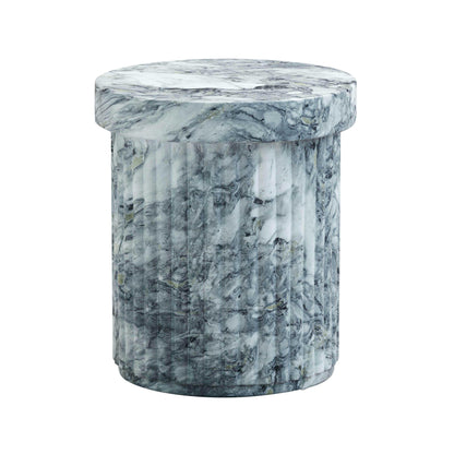 Serafina Faux Marble Concrete Indoor / Outdoor Side Table - Default Title - Image 2