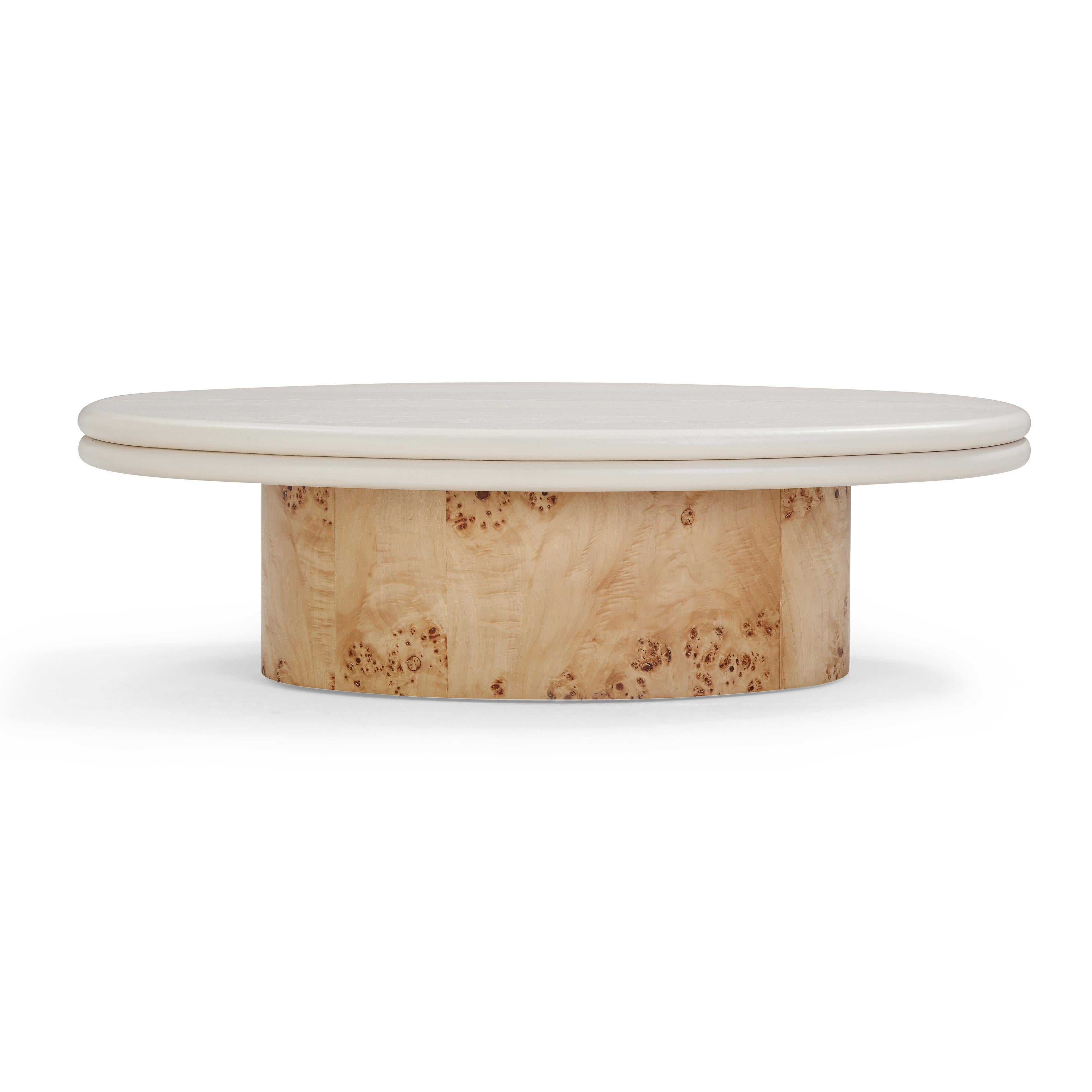 Tanner Natural Burl and Cream Ash Coffee Table – TOV Furniture