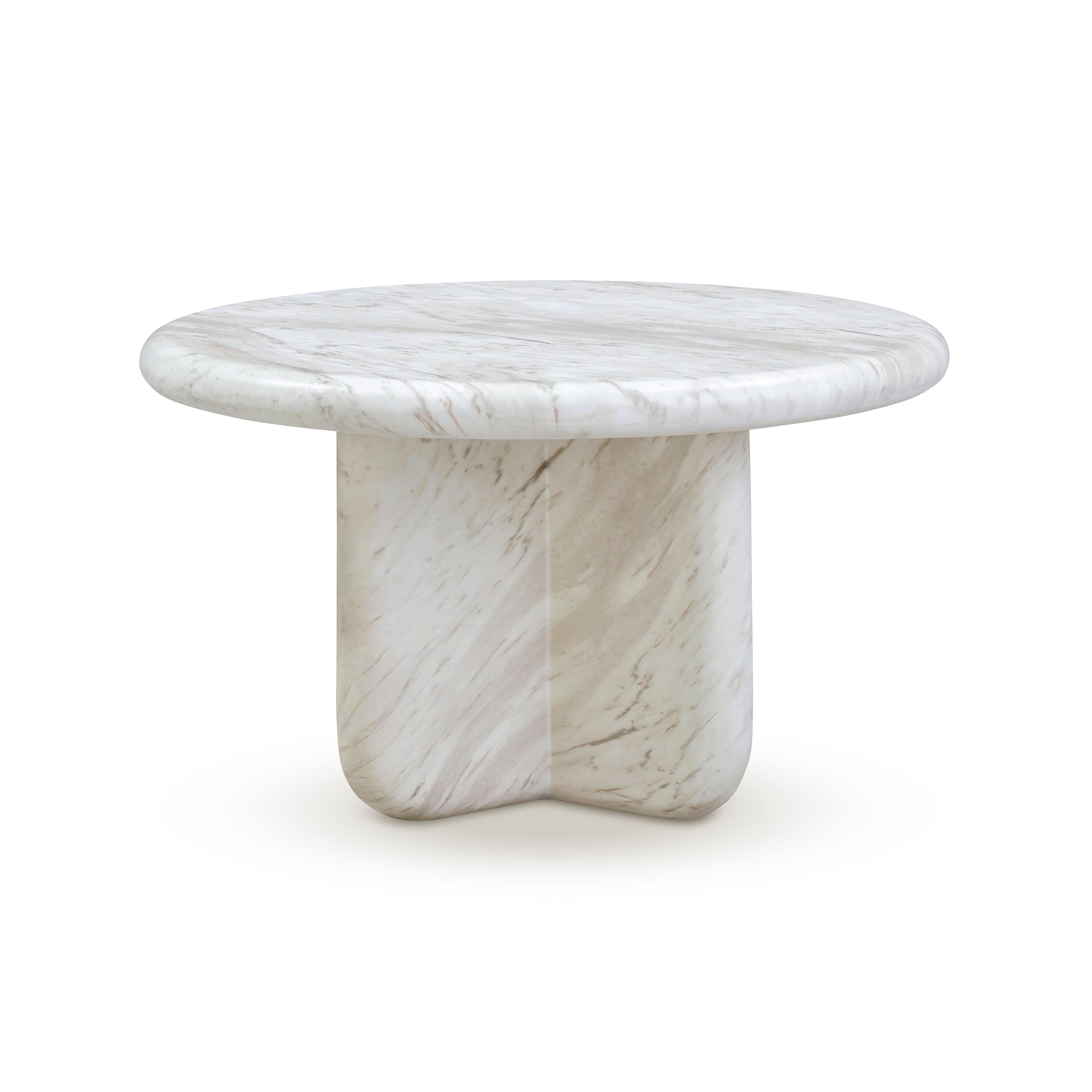 Juju Faux Marble Indoor/Outdoor Round Coffee Table (24