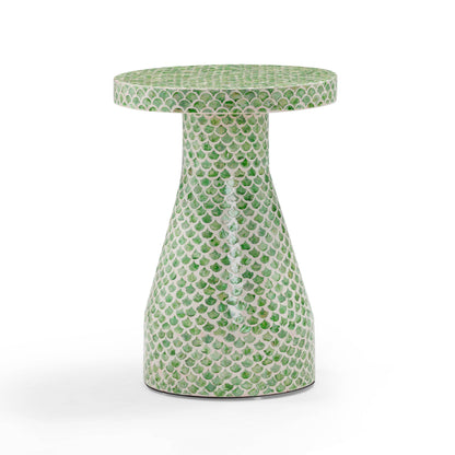 Halio Shell Side Table - Green - Image 1