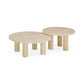 Amora 2-Piece Faux Travertine Indoor/Outdoor Nesting Accent Table Set - Image 1