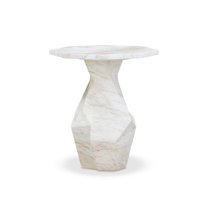 Esme Faux Marble Indoor/Outdoor Round Side Table - Default Title - Image 2