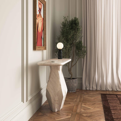 Esme 54" Faux Marble Indoor/Outdoor Long Console Table - Default Title - Image 1