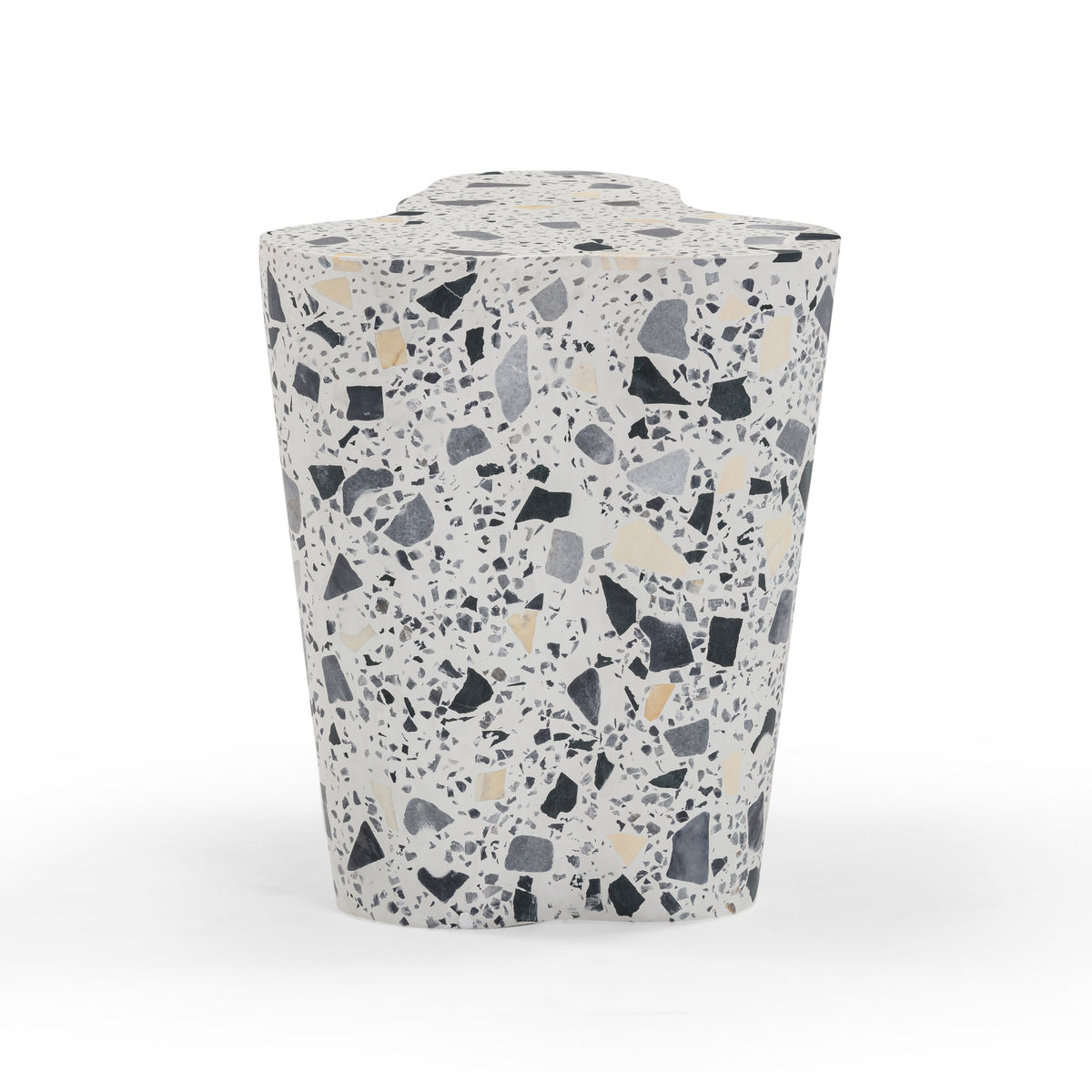 Slab Faux Terrazzo Indoor/Outdoor Side Table - Black and White - Image 5
