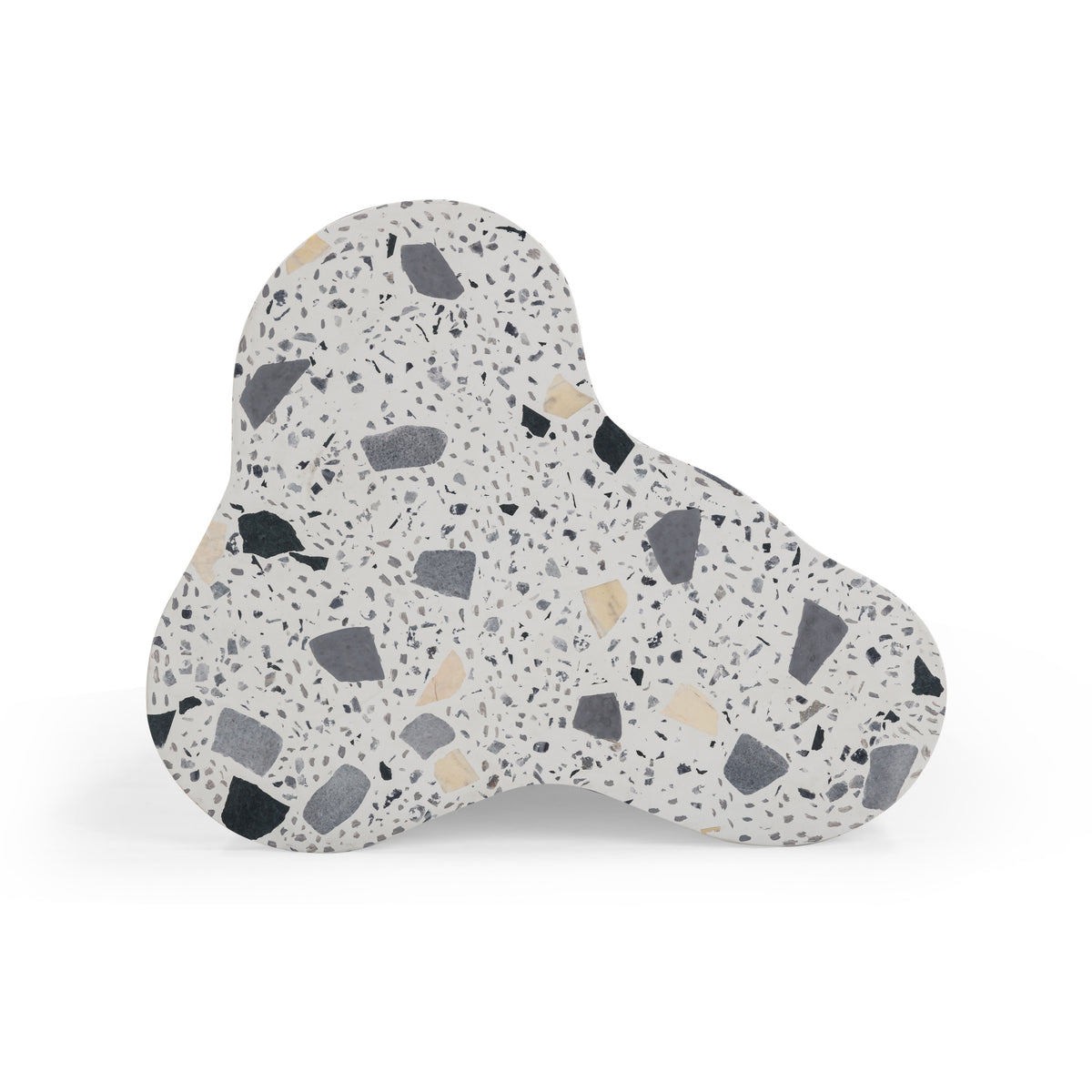 Slab Faux Terrazzo Indoor/Outdoor Side Table - Black and White - Image 9
