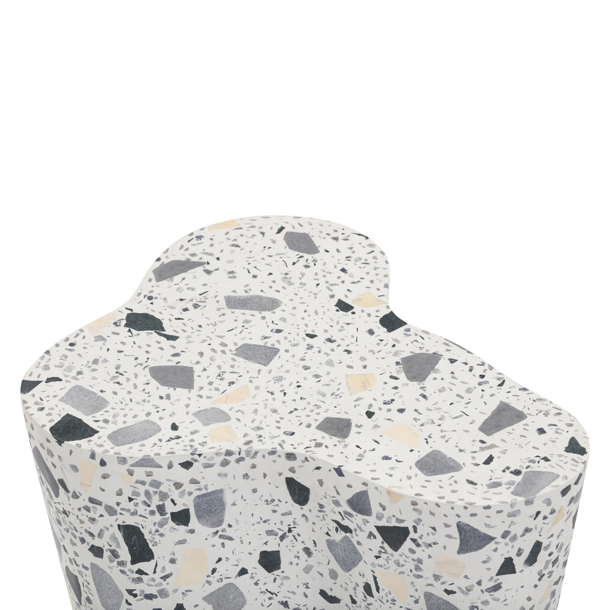 Slab Faux Terrazzo Indoor/Outdoor Side Table - Black and White - Image 8