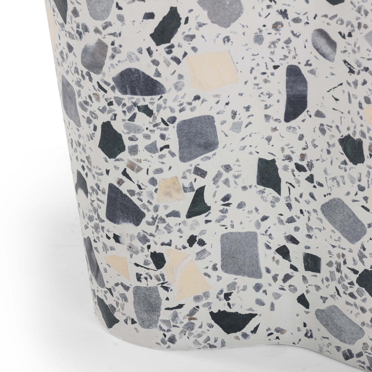 Slab Faux Terrazzo Indoor/Outdoor Side Table - Black and White - Image 6