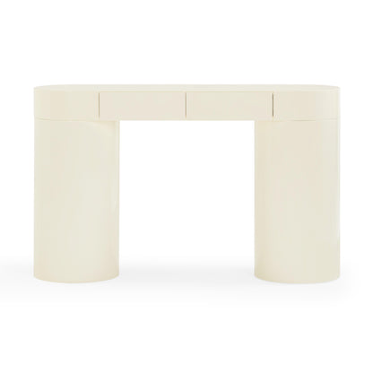Mira 50" High Gloss Console Table - Cream - Image 1