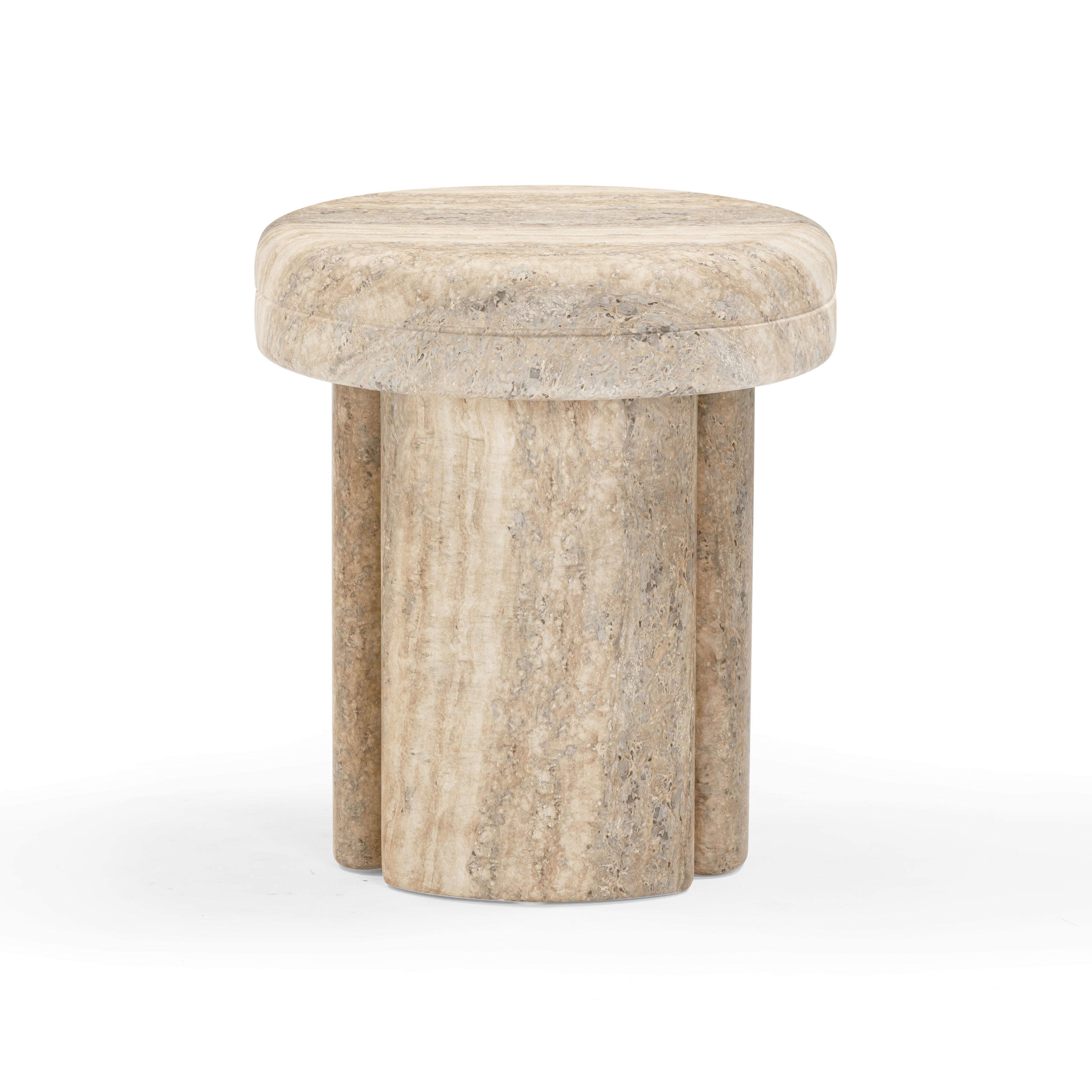 Sheila Textured Concrete Indoor/Outdoor Side Table | TOV Furniture