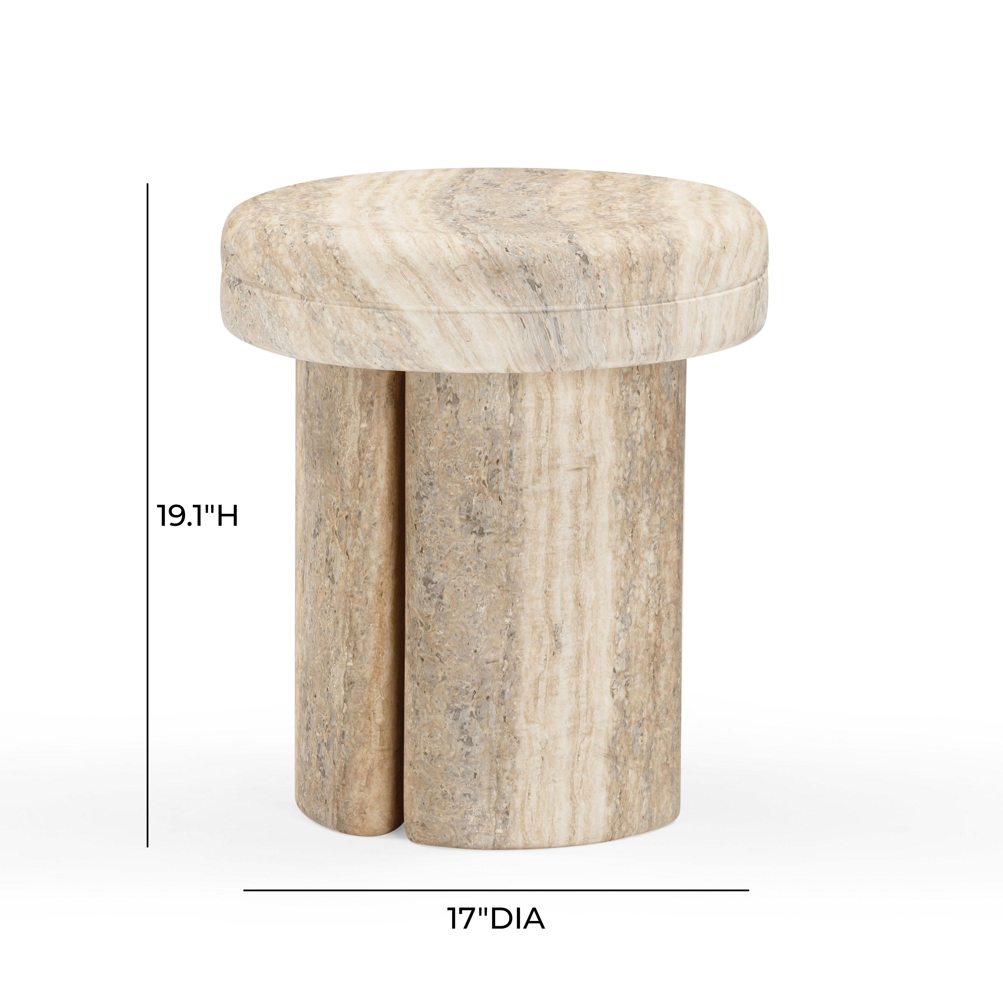 Sheila Textured Concrete Indoor/Outdoor Side Table | TOV Furniture