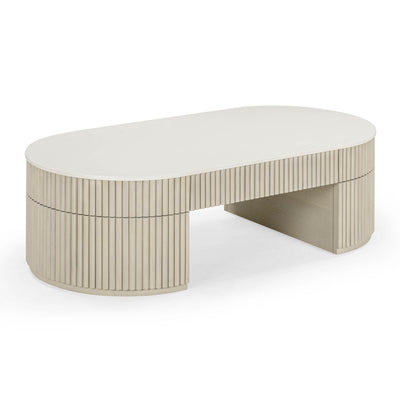 Bella 52" Cream Large Storage Coffee Table - Image 1