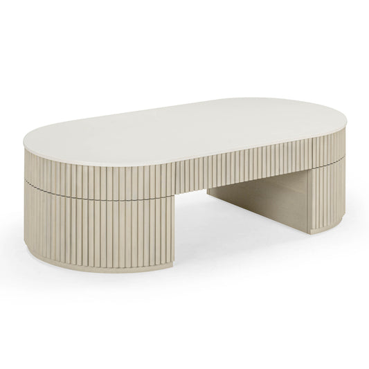 Bella 52" Cream Large Storage Coffee Table - Image 1