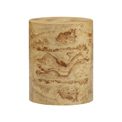 Fig Natural Burl Drum Side Table - Default Title - Image 2