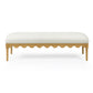 Oodle 56.5" Performance Vegan Mohair Bench - Cream / Natural Ash - Image 3